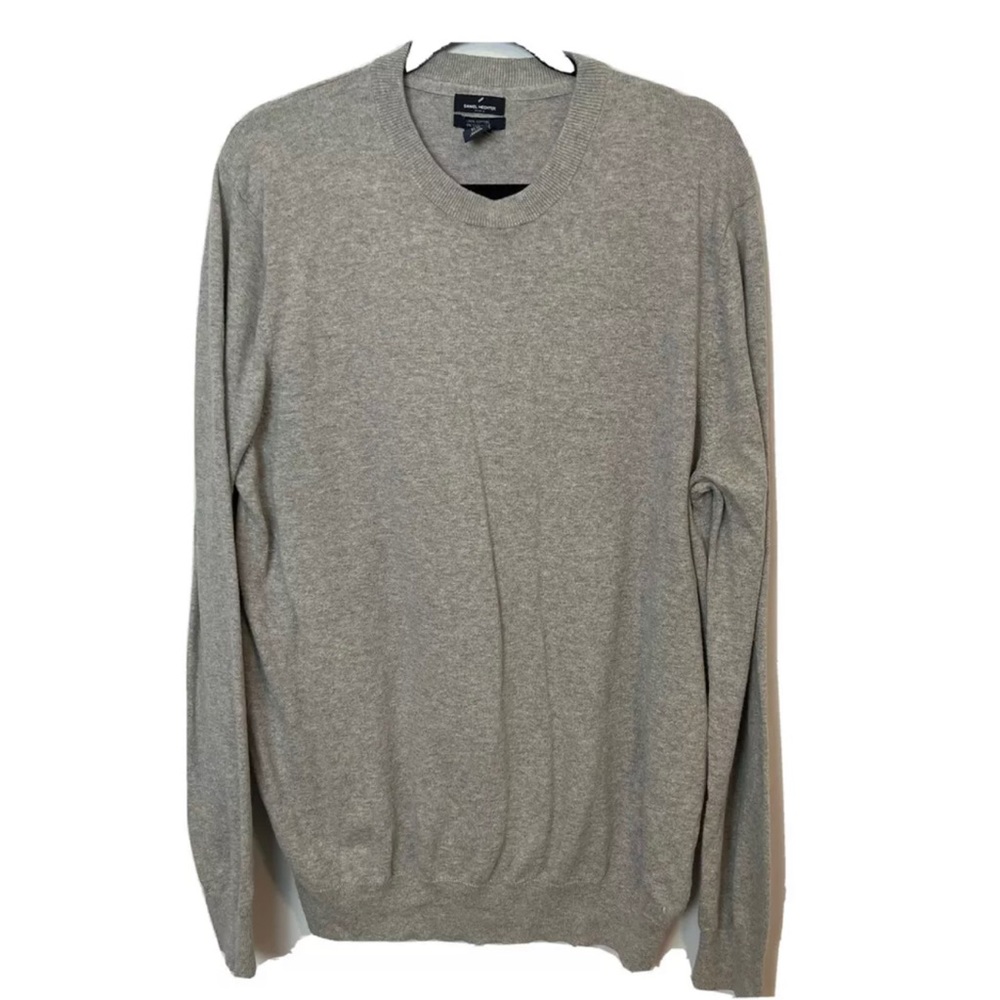 Daniel Hechter Paris Men's Cashmere Cotton Sweater Sz XL Gray Pullover BX4